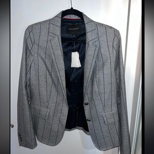 Banana Republic gray blazer with navy stripes | new with tags
